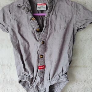 Wrangler Gray Baby Romper